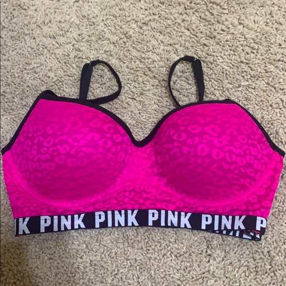Pink leopard brallete/sports bra - Picture 1 of 3